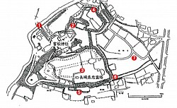 三城城跡　地図